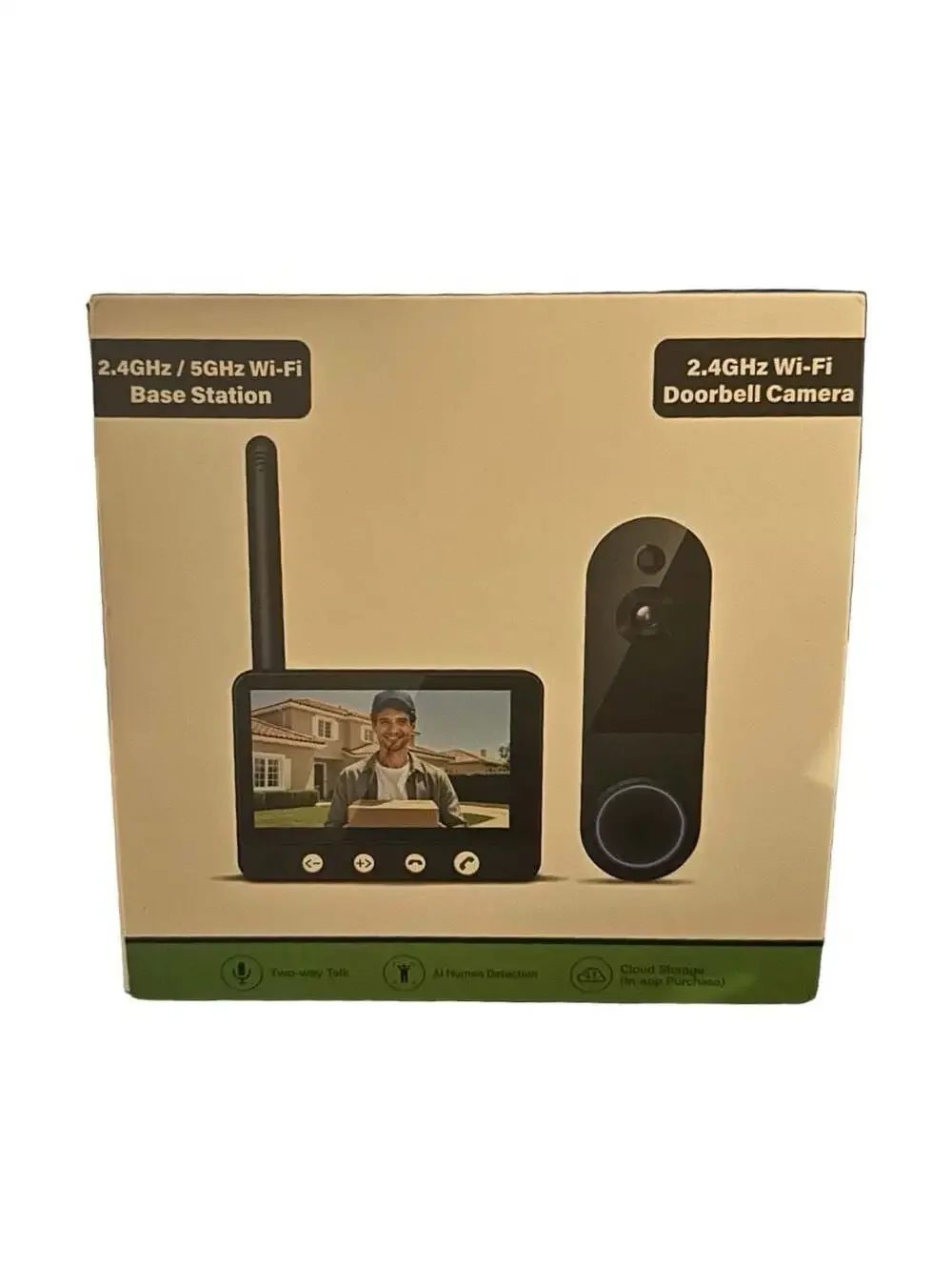 2.4GHz Wi-Fi Base  Doorbell Camera System with Station and Indoor Monitor